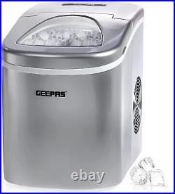 Geepas Ice Cube Maker 2.2L Tank Stainless Steel Silver