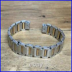 Genuine CARTIER Tank Francaise Ladies 2384 18K Gold / Steel Watch Bracelet 15mm