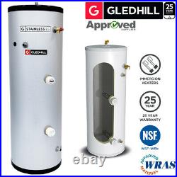 Gledhill ES 300L INDIRECT Unvented Hot Water Cylinder Stainless Steel 300 Litre