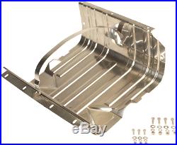 Jeep Cj Wrangler Yj Polished Stainless Steel Gas Tank Skid Plate & Top Strap