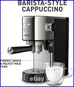 Krups XP442C40 Virtuoso Espresso Coffee Machine 15 bar Silver (New, Sealed)