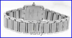 Ladies Cartier Tank Française 2300 Stainless Steel Roman Swiss Quartz 20mm Watch