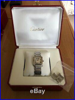 Ladies Cartier Tank Francaise Midi Stainless Steel Not Working Motor Issue