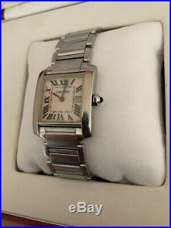 Ladies Cartier Tank Francaise Midi Stainless Steel Not Working Motor Issue