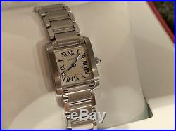 Ladies Cartier Tank Francaise Stainless Steel Watch excellent condition