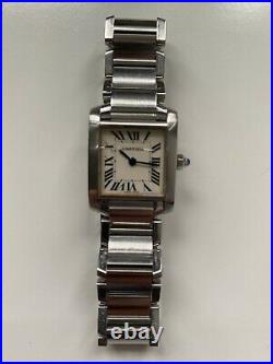 Ladies Cartier Tank Française Stainless steel Swiss Quartz Watch 2384