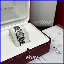 Ladies Cartier Tank Francaise with Cartier Service Papers, Box & Booklets