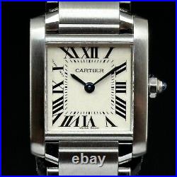 Ladies Cartier Tank Francaise with Cartier Service Papers, Box & Booklets
