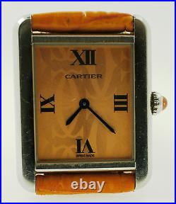 Ladies Cartier Tank Solo Stainless Steel Watch Limited Edition Orange W1019455