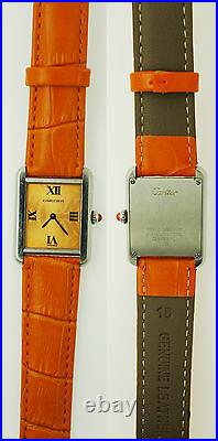 Ladies Cartier Tank Solo Stainless Steel Watch Limited Edition Orange W1019455