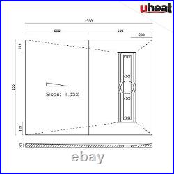 Linear Wet Room Wetroom Shower Tray Tile On Split Former with Waste & Tanking Kit