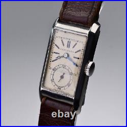 Longines 1930s Doctors Watch ref. 3242 Caliber 942 Stainless Steel Tank Rare