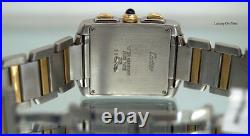 Men's Cartier Tank Francaise Chronograph Model 2303 Large 18k Y. Gold&s, Steel