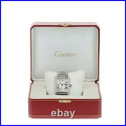 Mens Cartier Tank Solo Watch XL Stainless Steel 31x41mm Automatic Date with BOX