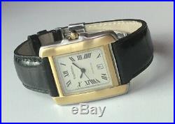 Mens Gents KRUG BAUMEN DISCRETION Quartz Dress Watch (Cartier Tank Style) Rare