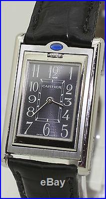 Mens Mid Sized 2405 Stainless Steel Cartier Tank Basculante Reverso & Papers