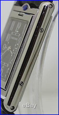 Mens Mid Sized 2405 Stainless Steel Cartier Tank Basculante Reverso & Papers
