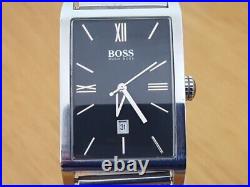 Mens XL Steel Mesh Bracelet Classic Tank-style Hugo Boss Analog Gents Watch 2008