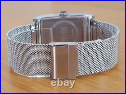 Mens XL Steel Mesh Bracelet Classic Tank-style Hugo Boss Analog Gents Watch 2008