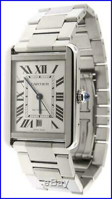 Mint Men's Cartier Tank Solo XL Stainless Steel 31x41mm Automatic Date Watch