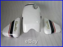 New Norton Commando Roadster White Painted Petrol Tank With Side Panel