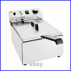 Nisbets Essentials Single Tank Electric Fryer Stainless Steel with Lid 5L