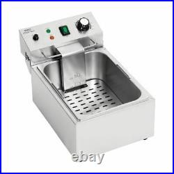 Nisbets Essentials Single Tank Electric Fryer Stainless Steel with Lid 5L