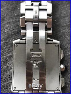 Not Working Cartier Tank Francaise Chronoflex Quartz Watch ref 2303 With Box