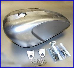 OLD SCHOOL LEGACY 3.8G INDENTED SIDE GAS TANK With WELD-ON MOUNTS BOBBER CHOPPER