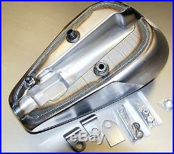 OLD SCHOOL LEGACY 3.8G INDENTED SIDE GAS TANK With WELD-ON MOUNTS BOBBER CHOPPER
