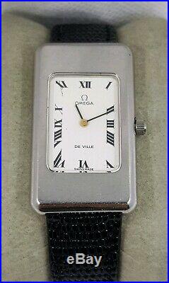 Omega De Ville Tank White Dial Rectangle Mens Swiss Watch Ref 511.0474 Cal 625
