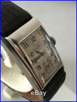 Omega Drivers Deco Rare Vintage Asymmetrical Case Mechanical Watch Tank