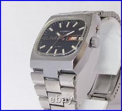 Original SLAVA TANK Automatic Massive Soviet USSR Wristwatch 1980s SERVICED