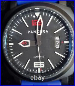 Panzera Aquamarine Automatic Tank Black case and dial, diver watch