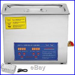 Pro Ultrasonic 10L Cleaner Digital Ultra Sonic Cleaning Bath Tank Heater Timer
