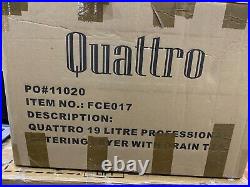 Quattro 19 Litre Tank Professional Commercial Fryer Drain Tap Stainless Steel