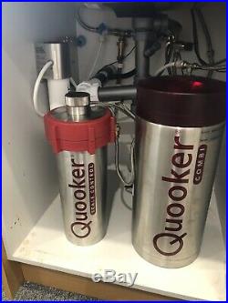 Quooker Combi Tank and Fusion Square Boiling Water Mixer Tap Stainless