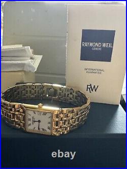 Raymond Weil Gold Plated Tank Quartz Unisex Watch 1999 Receipt