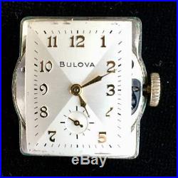 Restored 1953 Mens Bulova President A Wind Tank Art Deco Vintage 10bm Watch