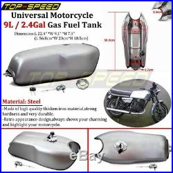 Retro Tanks 2.4 Gallon Gas Fuel Tank For Yamaha RD50 RD350 Honda BMW Cafe Racer