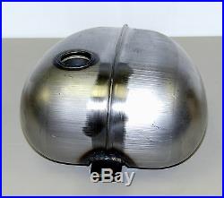 Ribbed Axed Low Tunnel Peanut Gas Tank 3.3g Steel Screw-in Harley Bobber Chopper