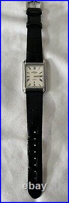 Rotary Men's Cambridge Tank Black Leather Strap Dress Watch GS05280/01 RRP £189