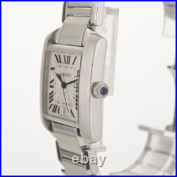 SERVICED Cartier Tank Francaise Large 2302 Automatic Stainless Steel Watch