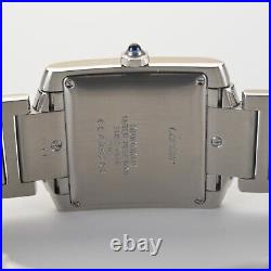 SERVICED Cartier Tank Francaise Large 2302 Automatic Stainless Steel Watch