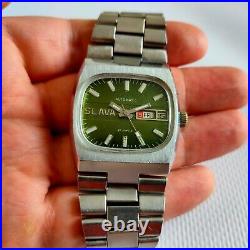 SLAVA TANK Slava Panzer Slava TV Automatic watch vintage watch green dial