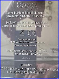 Sage Barista Pro Coffee Machine Stainless Steel