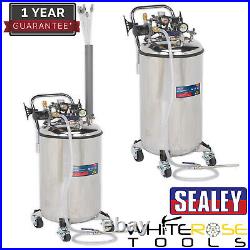 Sealey Fuel Tank Drainer 90L Stainless Steel Garage
