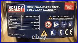Sealey TP201 Fuel Tank Drainer 90L Stainless Steel Fuel Recovery Full Kit Unused