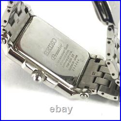 Seiko Premier Dress Tank Watch Men's 7N32-0DS0. Ex