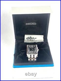 Seiko Premier Dress Tank Watch Men's 7N32-0DS0. Ex